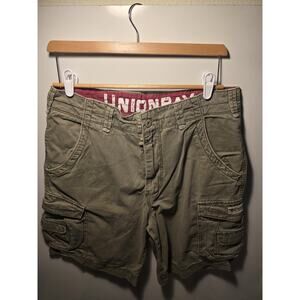 Unionbay Y2K Vintage Brown Khaki Cargo Shorts - US Men’s 33 pockets 2000s heavy